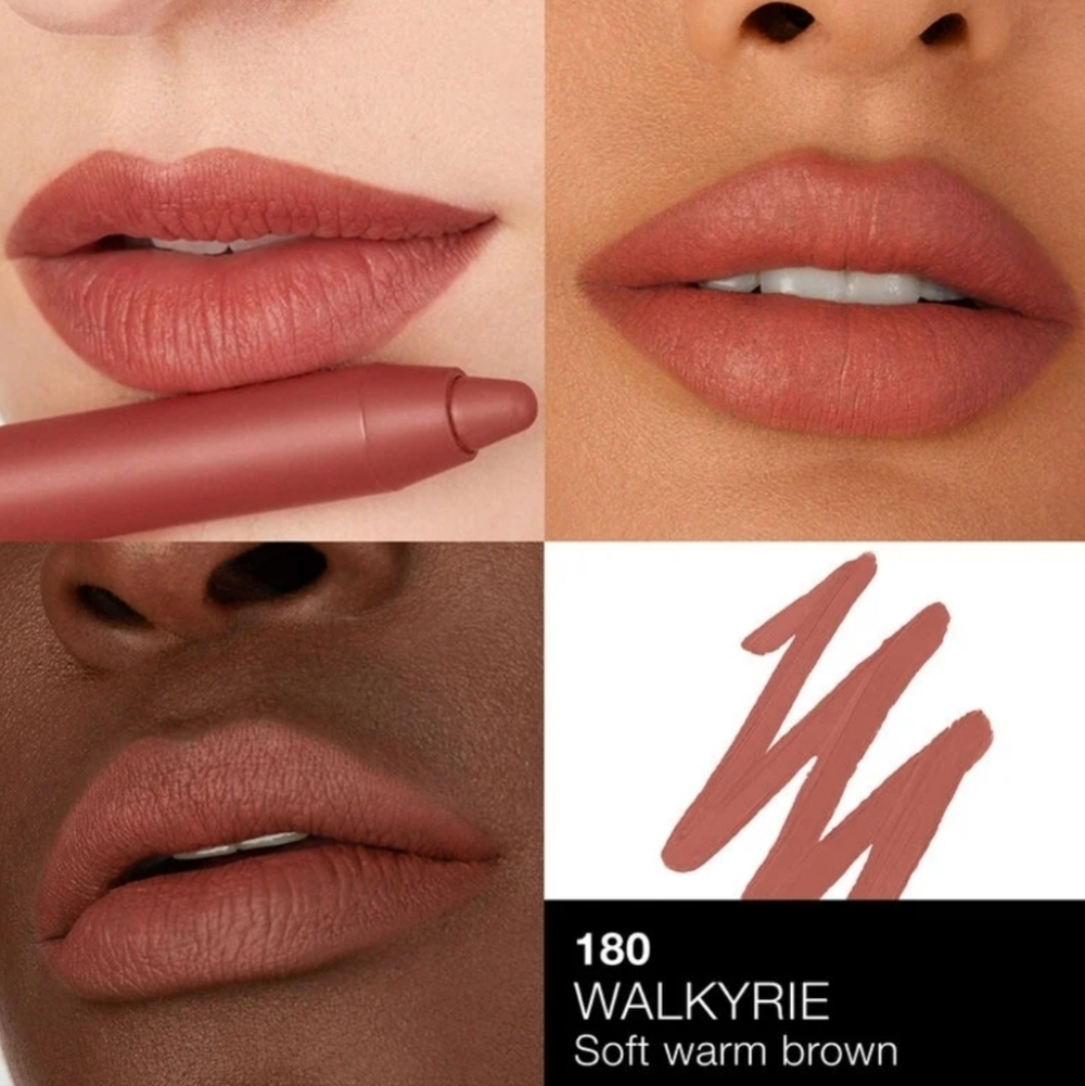 NARS Powermatte High Intensity Lip Pencil: Walkyrie 180 Soft Wm Brown .05oz NIB - Picture 2 of 7